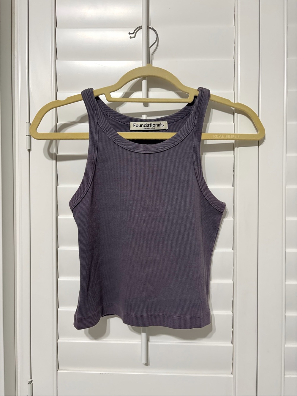 Foundationals Purple Easy-does-it tank